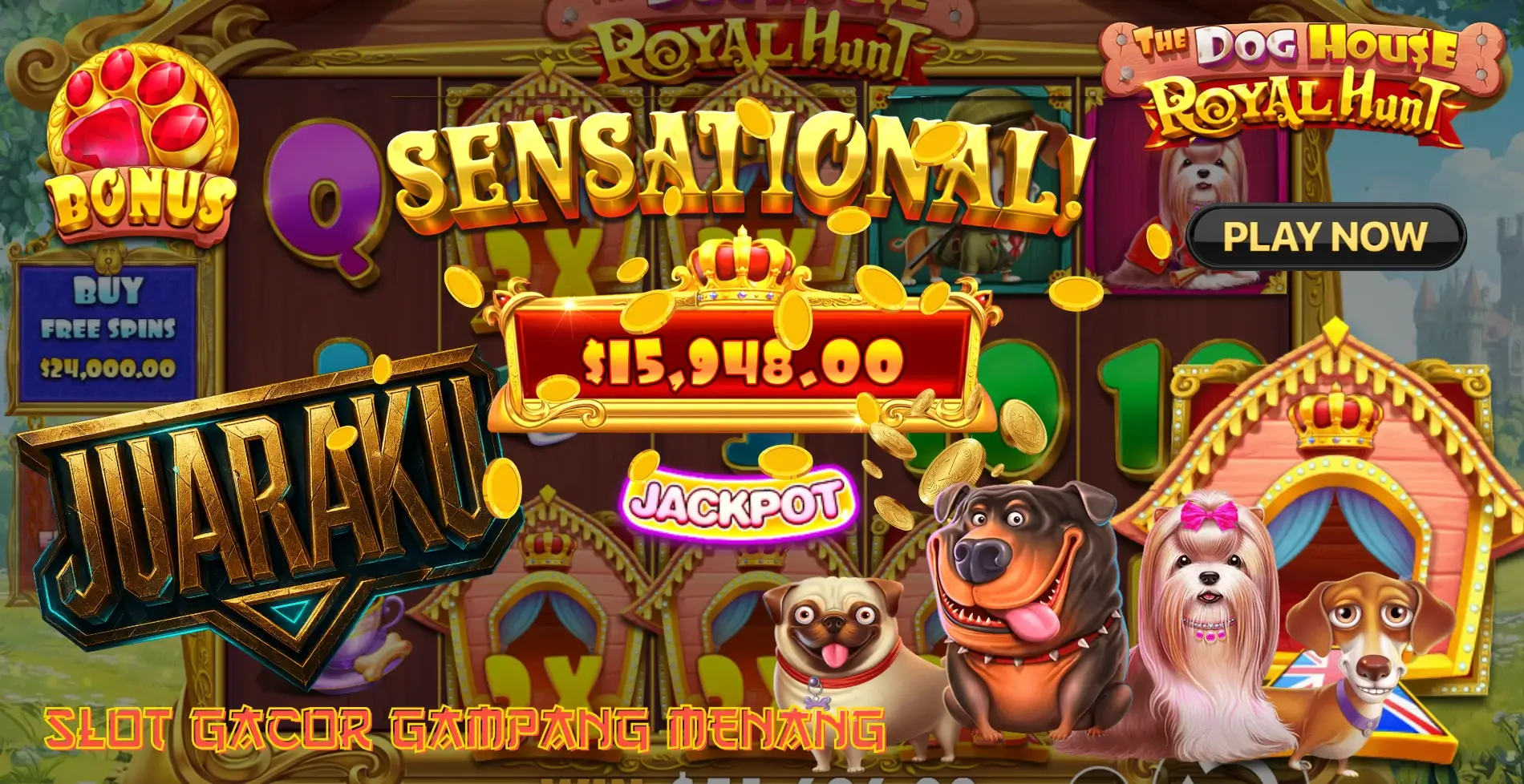 Slot Gampang JP The Dog House Royal Hunt